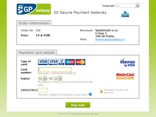 .NET GP WebPay / Pay MUZO